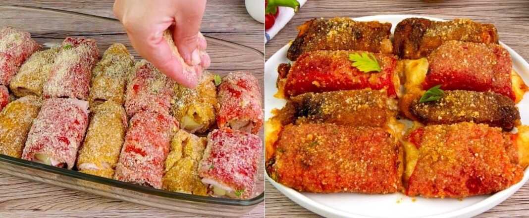 rolakiaPiperias0 Ρολά πιπεριάς φούρνου