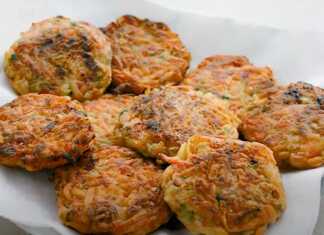 Πιάτο γεμάτο με χρυσαφένιους Κεφτέδες Λαχανικών, τηγανητούς και ψητούς, έτοιμους για σερβίρισμα