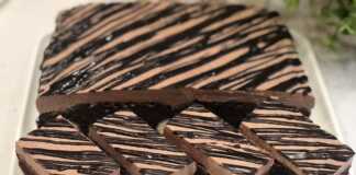 Τούρτα “Νοσταλγία” με γέμιση τυριού-καρύδας και κρέμα σοκολάτας