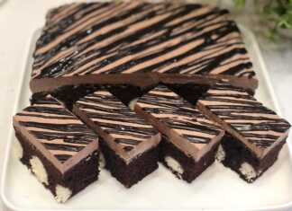 Τούρτα “Νοσταλγία” με γέμιση τυριού-καρύδας και κρέμα σοκολάτας