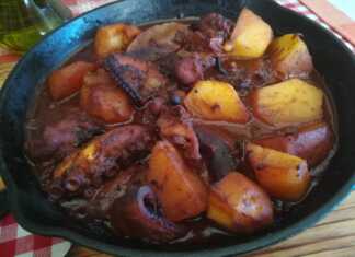 χταπόδι με πατάτες