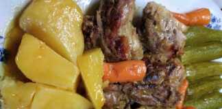 Χοιρινό με λαχανικά στην κατσαρόλα