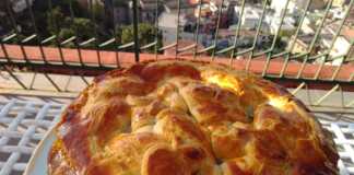 Τάρτα με καραμελωμένα μήλα και ζύμη φουντουκιού