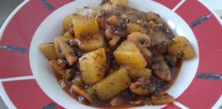 Στιφάδο με πατάτες και μανιτάρια:
