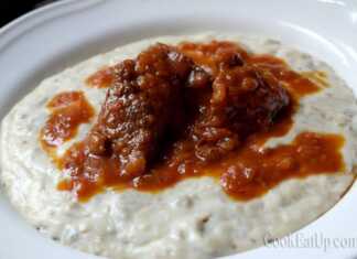 Kοκκινιστό Χουνκιάρ μπεγεντί Παραδοσιακό κοκκινιστό χουνκιάρ μπεγεντί, σερβιρισμένο με μοσχάρι και πουρέ μελιτζάνας.