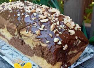 Πολύ νόστιμο κεικ και εύκολο στην προετοιμασία Δίχρωμο κεικ με σοκολάτα