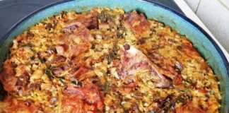 Αρνάκι με ρύζι στο φούρνο