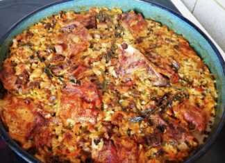 Αρνάκι με ρύζι στο φούρνο