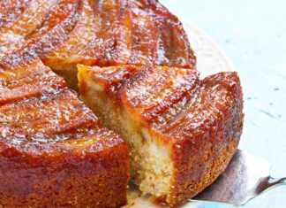 Ανάποδο Κέικ μπανάνας