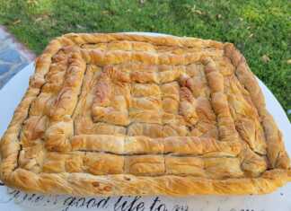 Μελιτζανόπιτα με μανιτάρια με 3 κοθρους 