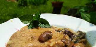 Μοσχαράκι με σάλτσα κρασιού και μανιτάρια!