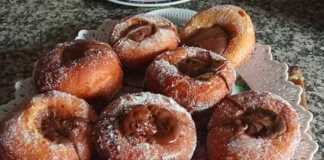 Πατατολουκουμάδες με άλλειμα φουντουκιού