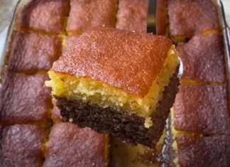 Δίχρωμο Ρεβανί με Καρύδι