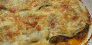 Γεμιστά κολοκυθάκια κανελόνια με κρέας