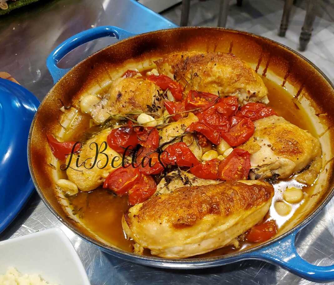 Κοτόπουλο σκόρδο κοκκινιστό