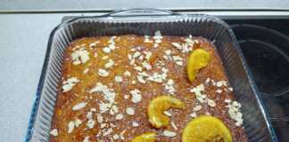 Πορτοκαλόπιτα με φύλλα