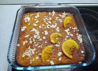 Πορτοκαλόπιτα με φύλλα