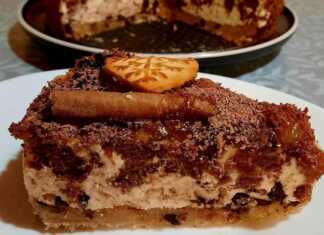 Cheesecake με μπισκότα, σοκολάτα και καραμελωμένα αχλάδια Cheesecake με μπισκότα, σοκολάτα και καραμελωμένα αχλάδια