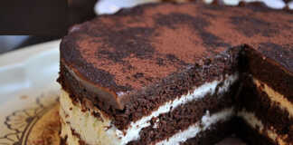 Κέικ σοκολάτας με κρέμα τυριού