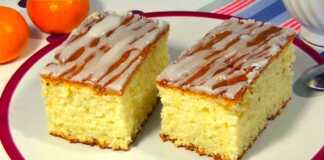 Κέικ Τυριού με γλασσο λεμονιού