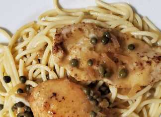 Κοτόπουλο σε σάλτσα λεμονιού με κάπαρη