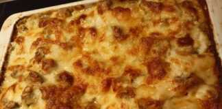 Λαζάνια με κιμά και μανιτάρια