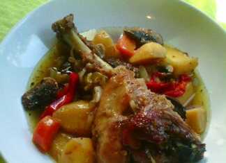 Μπούτια γαλοπούλας με λαχανικά