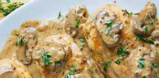 Κοτόπουλο με σάλτσα μανιτάρια