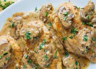 Κοτόπουλο με σάλτσα μανιτάρια