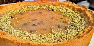 Τάρτα με Σιμιγδαλένιο Χαλβά 