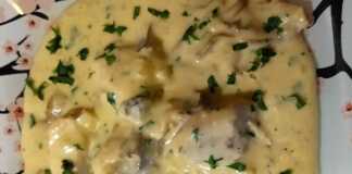 Φιλέτο γαλοπούλας με κρέμα γάλακτος και μανιτάρια