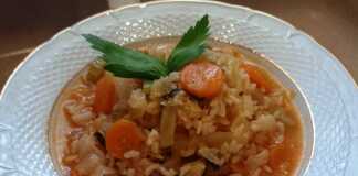 Λαχανόρυζο κοκκινιστό