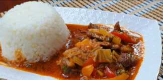 Ρύζι στην κούπα με κρέας και λαχανικά