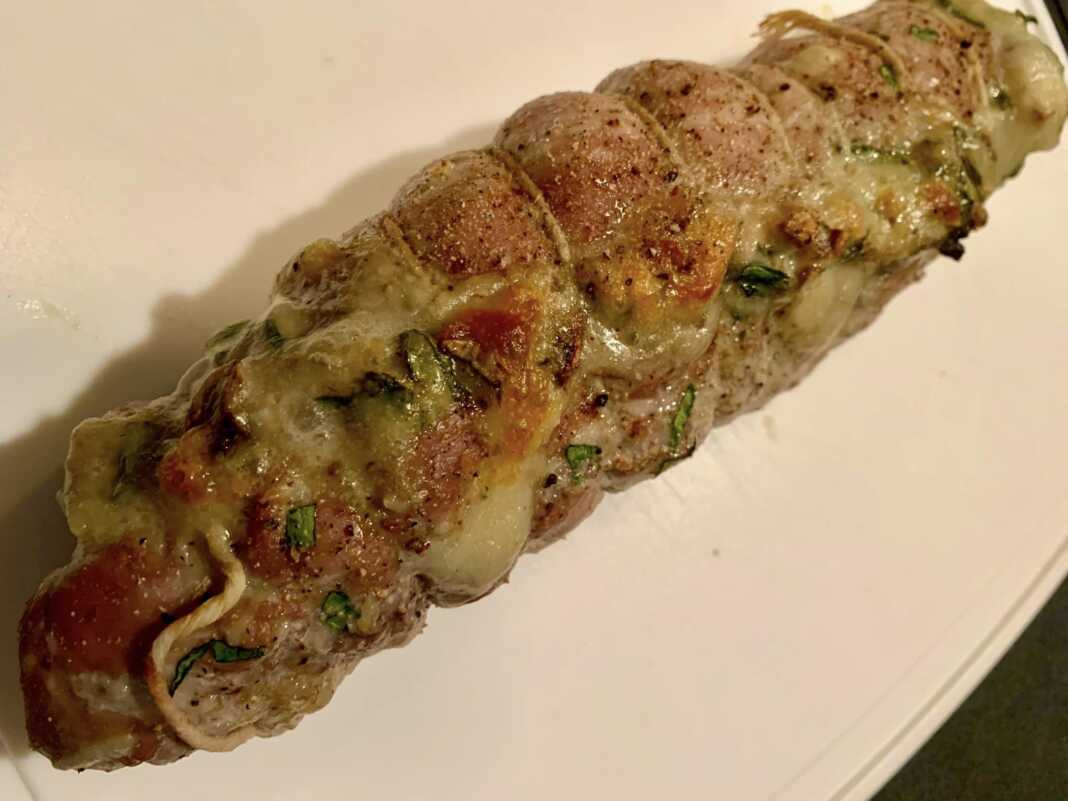 Φιλέτο γεμιστό με μανιτάρια-τυριά-σπανάκι