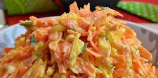 Σαλάτα με καρότα, τυρί και αυγά και σως