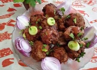 Ζουμερά τηγανητά κεφτεδάκια με σως