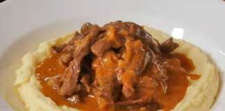 Μοσχάρι στρογκανόφ μοσχάρι στρογκανόφ