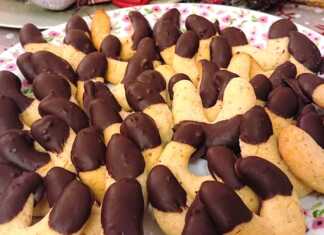 Μπισκότα βουτύρου με σοκολάτα