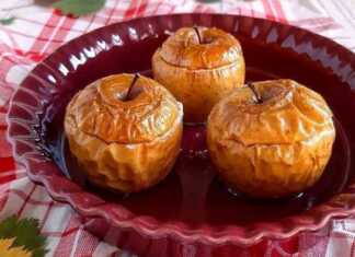 Μήλα ψημένα με τυρί cottage