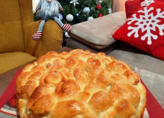 Ένα αφράτο γιαουρτόψωμο έτοιμο να το κόψουμε και να το σερβίρουμε