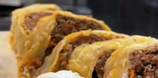 Λαχανοντολμάς σε φόρμα του κέικ