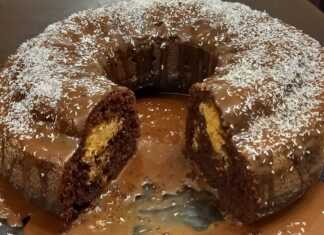 Kέικ σοκολάτας γεμιστό με καρύδα