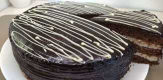 Kέικ σοκολάτας με κρέμα 