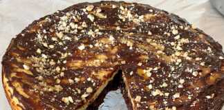 Τούρτα Brownies με τυρί και καβουρδισμένα