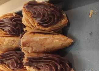 Τρίγωνα με πανοράτος με κρέμα σοκολάτα