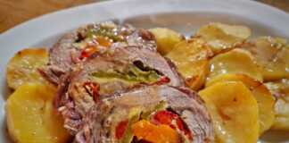 Χοιρινό Ρολό με λαχανικά και τυρί