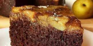 Κέικ σοκολάτας με αχλάδι