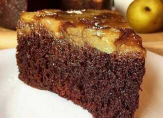 Κέικ σοκολάτας με αχλάδι