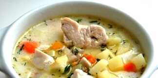 Κοτόσουπα με τυρί