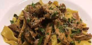 Ραγκού φασιανού με παπαρδέλες